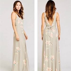 Show Me Your MuMu Jenn Maxi Dress Lily Showers Crisp Small NWT